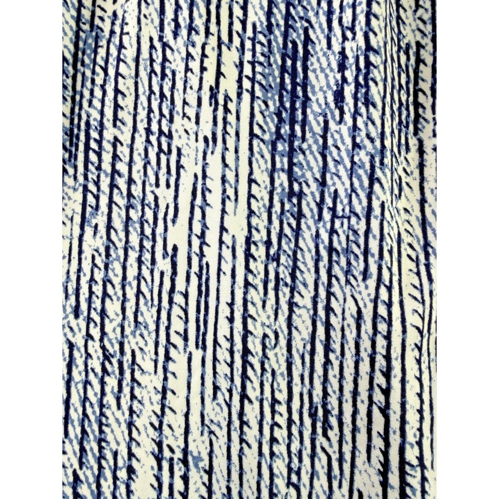 Robert Louis Blue & White Elastic Tie Waist Pants Flowy Pockets Size 1X - Picture 5 of 7
